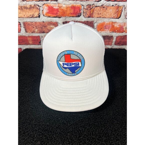 Vintage Pepsi Texas Logo Trucker Hat Mesh Snapback Cap W3 - Picture 1 of 4